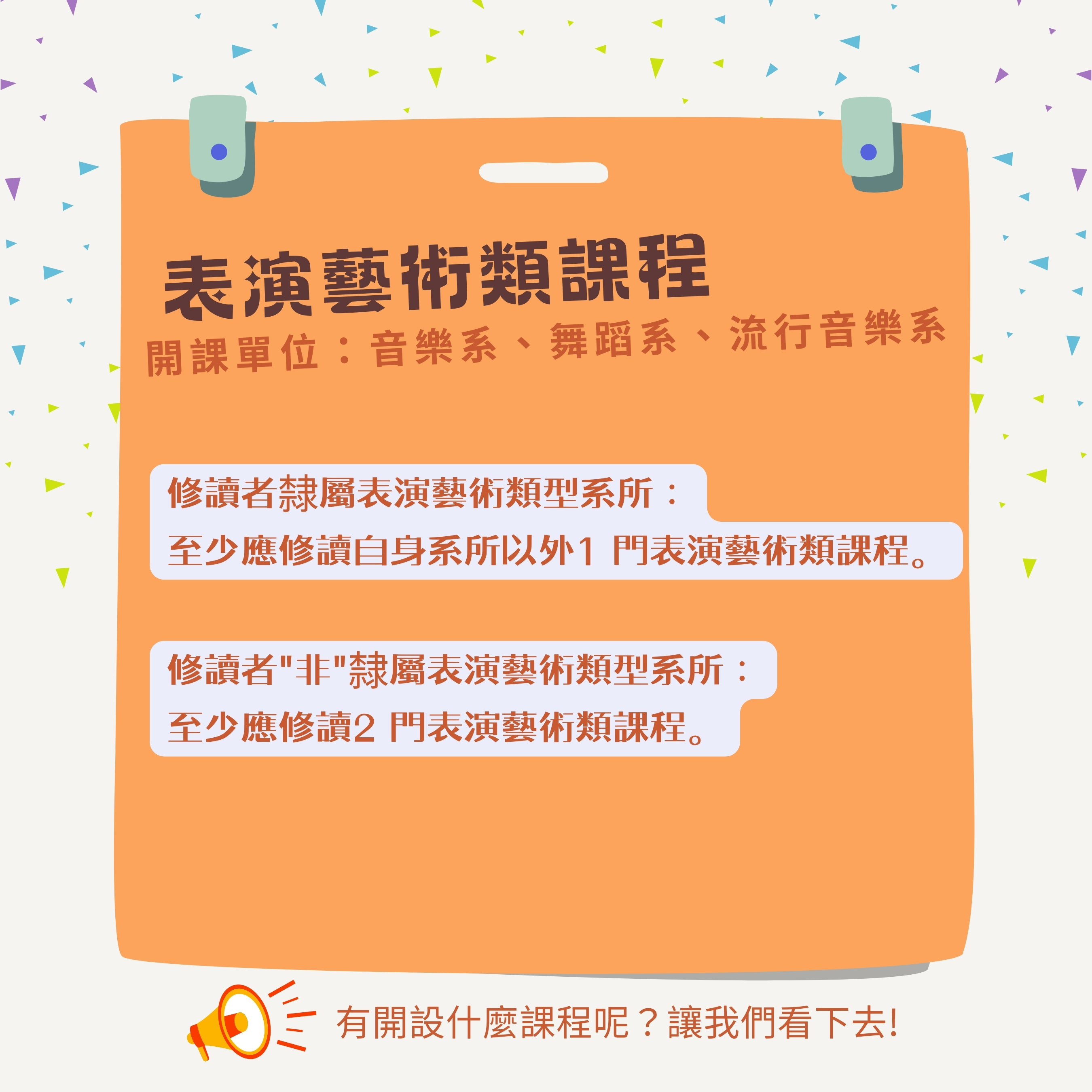 114學年度全能藝術家學分學程宣傳